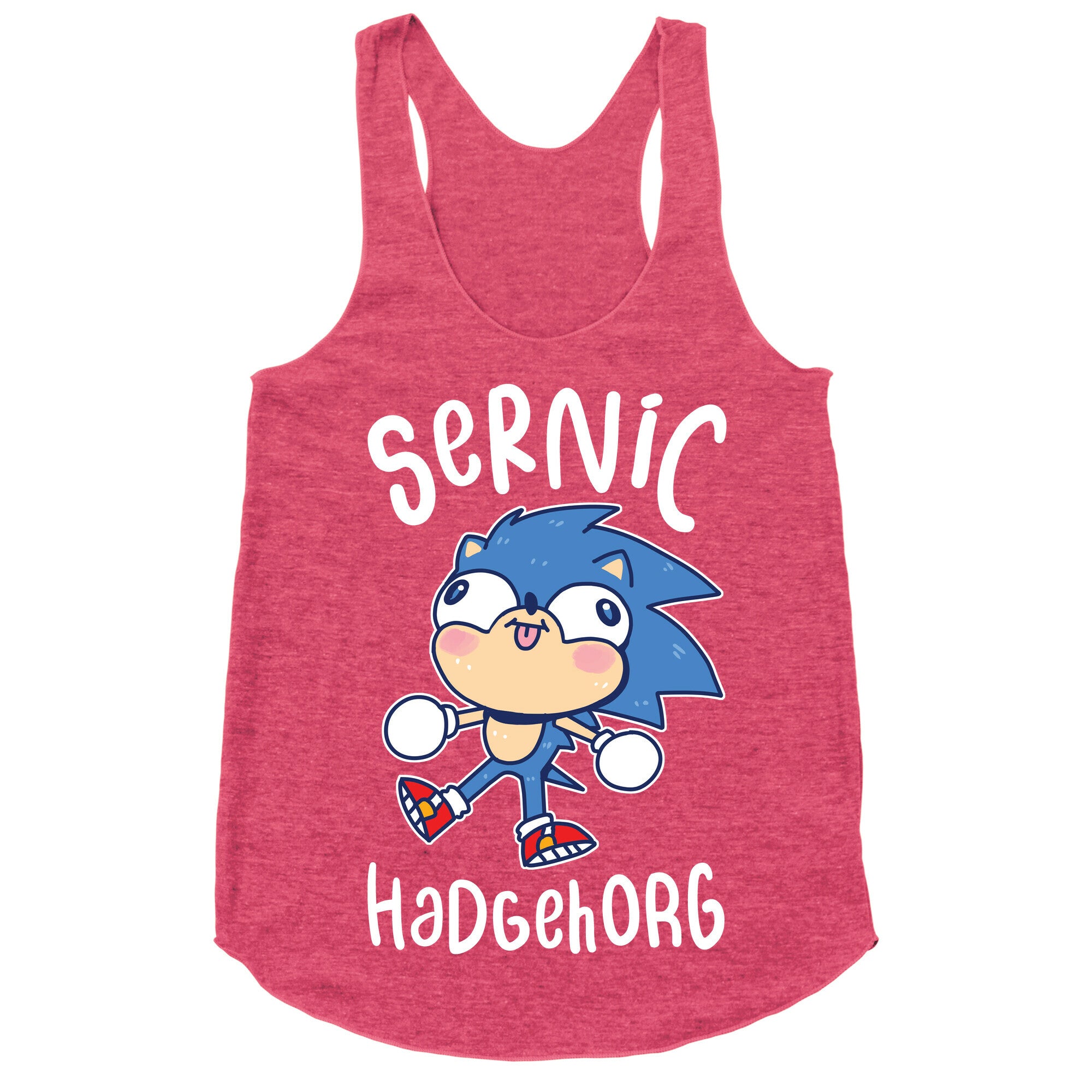 Derpy Sonic Sernic Hadgehorg Racerback Tank